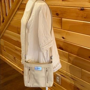Liz Claiborne off white leather purse